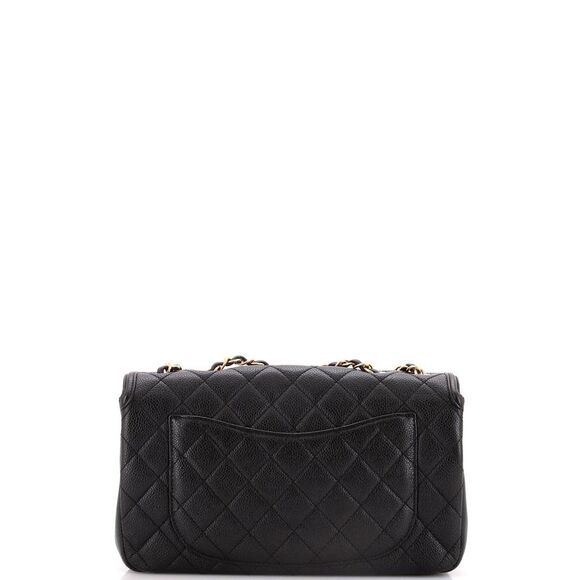 Chanel Filigree Flap Bag Quilted Caviar Medium Black - Picture 3 of 6